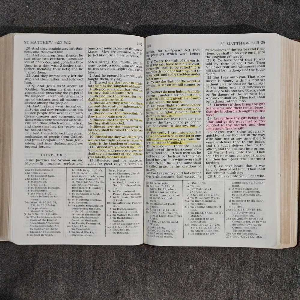 LDS Holy Bible King James Version Brown Faux Leather 1979 - Picture 9 of 10